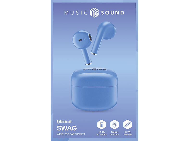 CELLULARLINE Music Sound Swag TWS Bluetooth Kulak İçi Kulaklık Mavi_1