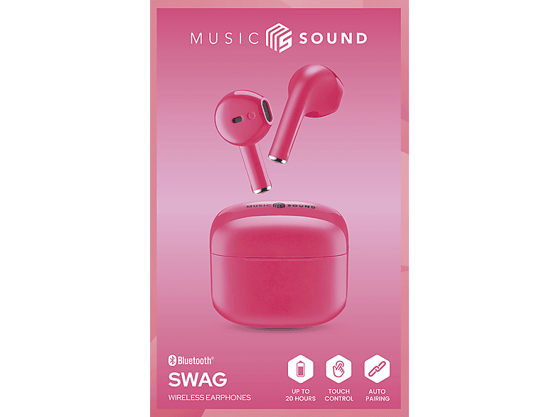 CELLULARLINE Music Sound Swag TWS Bluetooth Kulak İçi Kulaklık Pembe_1