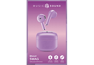 CELLULARLINE Music Sound Swag TWS Bluetooth Kulak İçi Kulaklık Lila_1