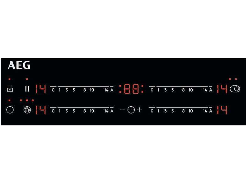 AEG HRB6447AXB Elektrokochfeld (576 mm breit, 4 elektronische Automatikkochstellen Kochzonen)