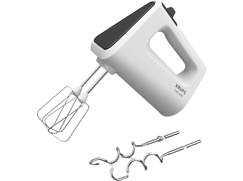 Krups 3mix 4000 GN4001 Handmixer (Weiß, 450 Watt)