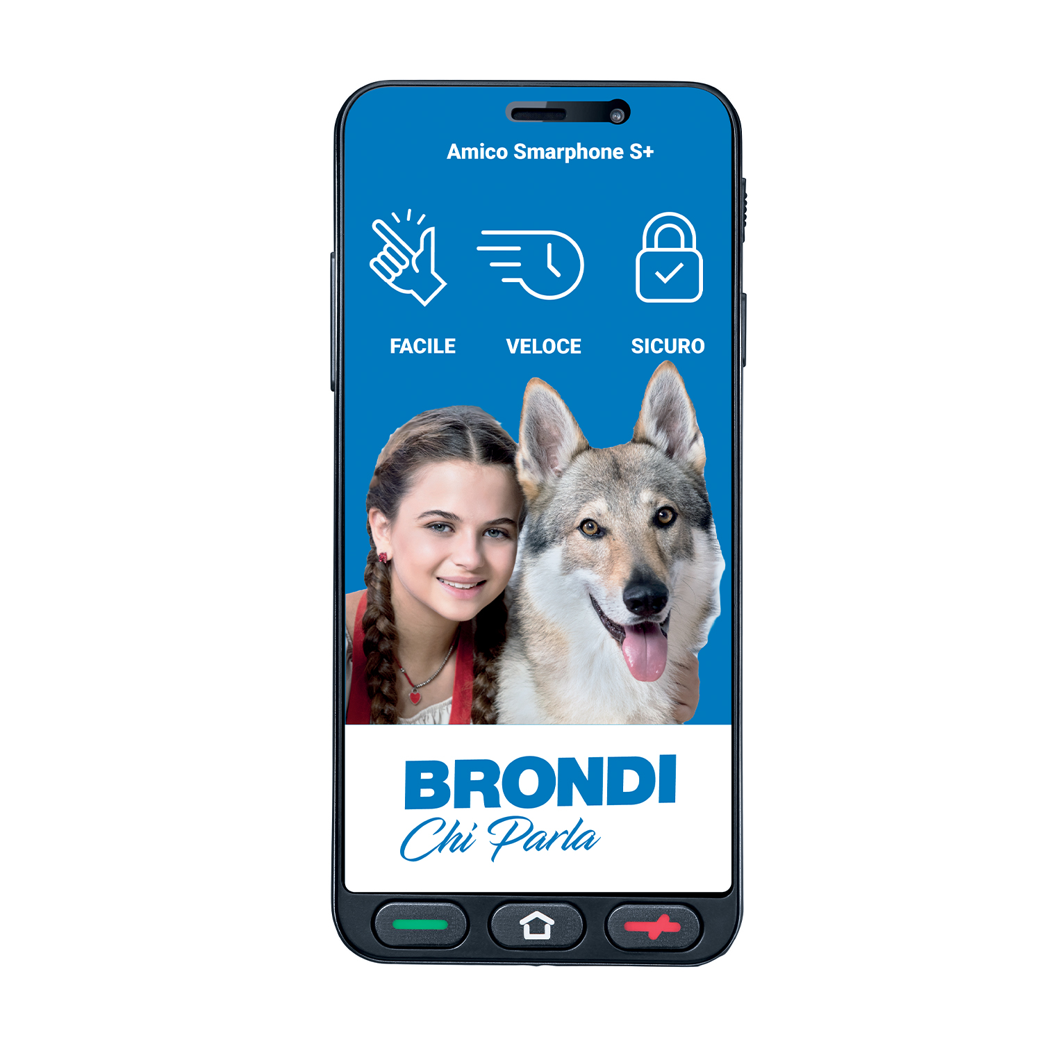 Brondi Amico Smartphone S+, 16 GB, Black