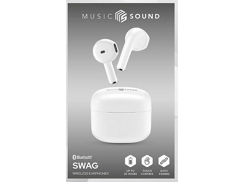 CELLULARLINE Music Sound Swag TWS Bluetooth Kulak İçi Kulaklık Beyaz_1