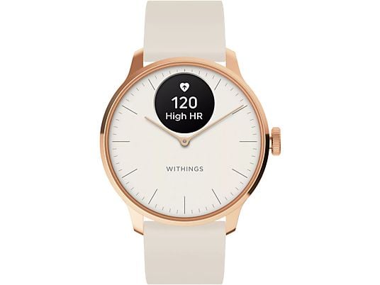 WITHINGS ScanWatch Light - Hybrid Smartwatch (-, Fluorélastomère, Sable/Or rose)