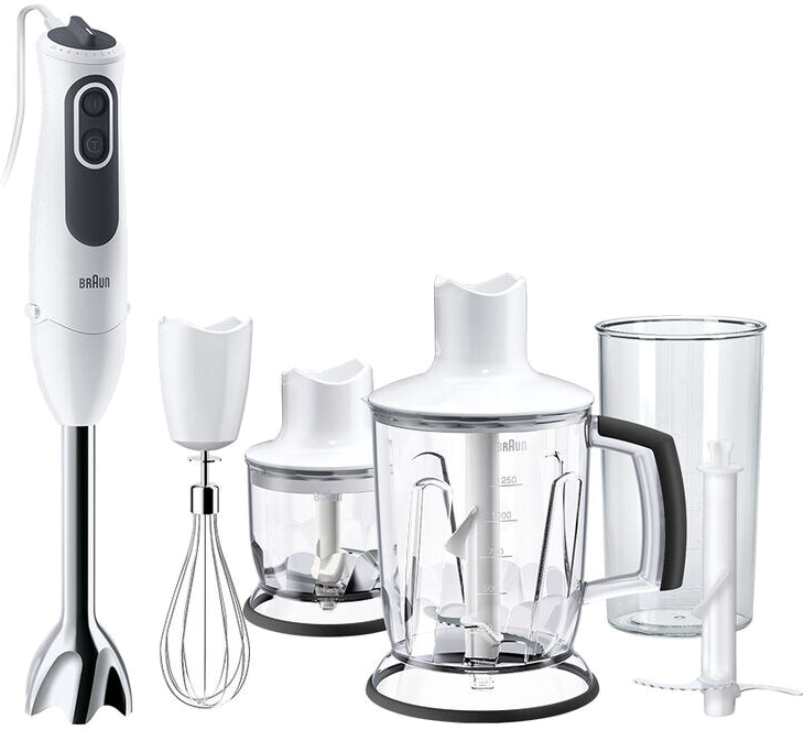 Braun Multiquick 5 MQ 3025 - Mixeur Plongeant Puissant Avec Accessoires, Technologie Anti-Éclaboussures