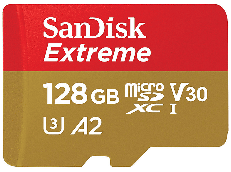 Karta pamięci SANDISK microSDXC Extreme 128GB + Adapter – zdjęcie 2