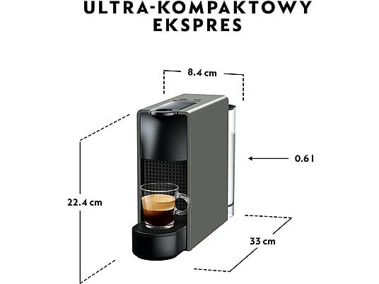 Ekspres na kapsułki KRUPS-NESPRESSO Essenza Mini XN110B Szary