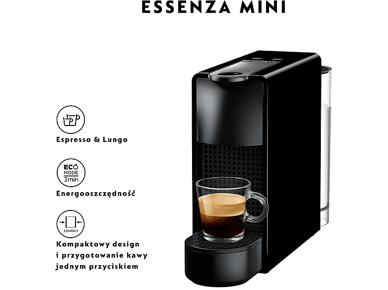 Ekspres do kawy kapsułkowy KRUPS NESPRESSO XN1108 ESSENZA MINI czarny – zdjęcie 2