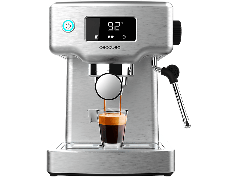 REACONDICIONADO Seminuevo Bueno Cafetera express - Cecotec Power Espresso 20 Barista Compact, bar, 1465W, 1.8l, 2 tazas, Pantalla digital, Compacta