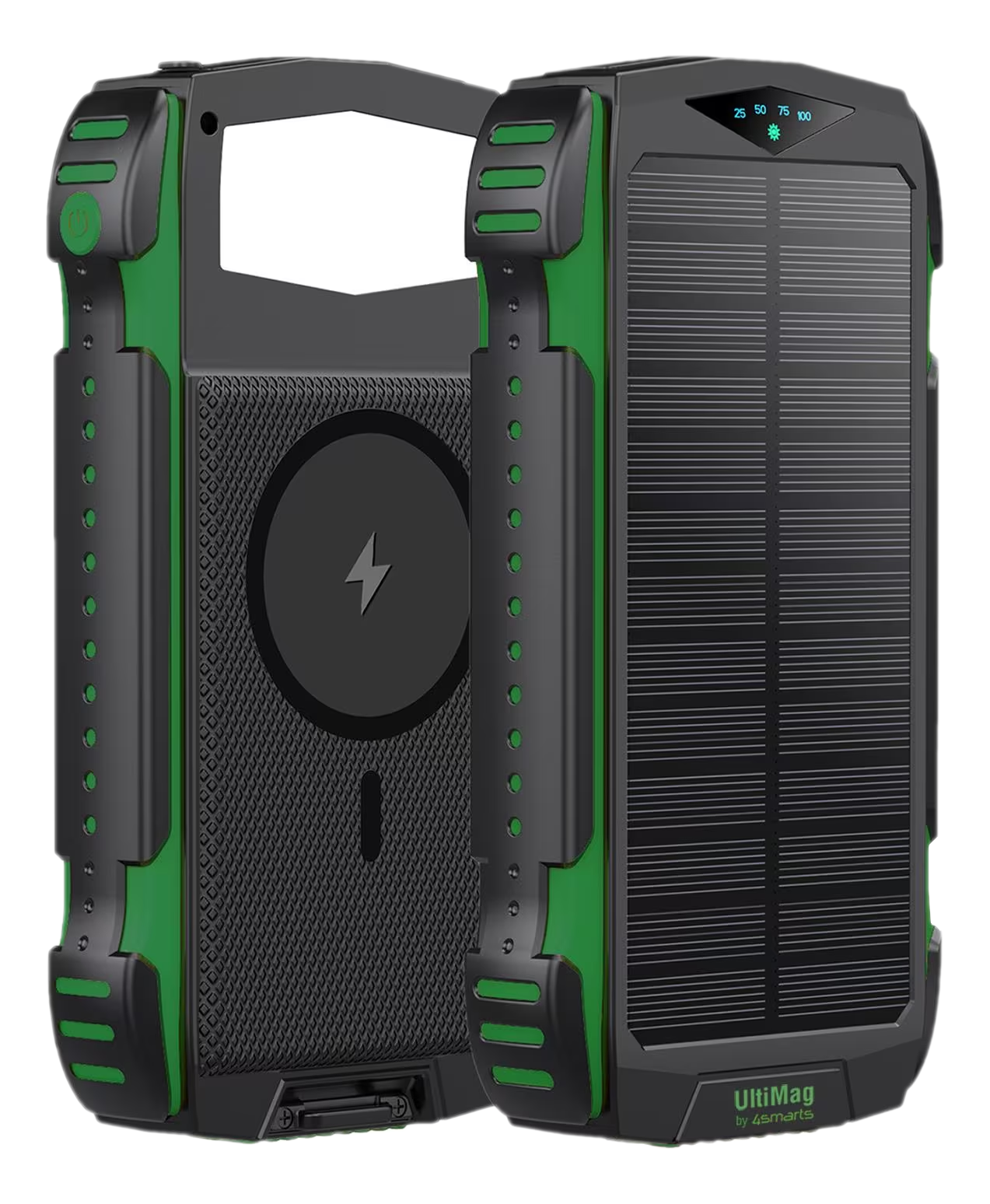 4SMARTS Rugged TitanPack UltiMag - Solar-Powerbank (Schwarz)