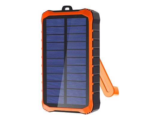 4SMARTS Prepper - Solar-Powerbank (Schwarz/Orange)