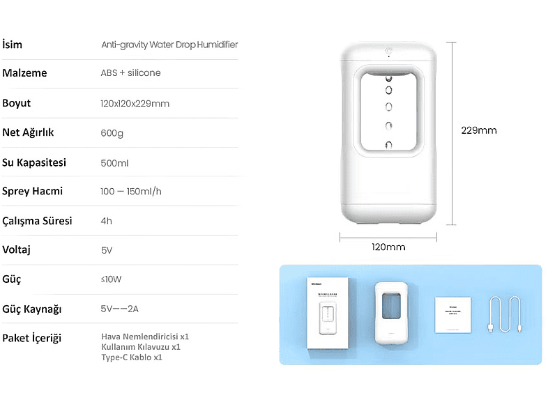 WINBEN Anti Yerçekimi Hava Nemlendirici_10