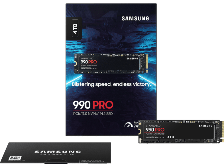 【新品・未開封】SSD 4TB SAMSUNG 990 PRO SAMSUNG 990 PRO NVMe M.2 SSD | Festplatte (SSD, 4 TB, Schwarz