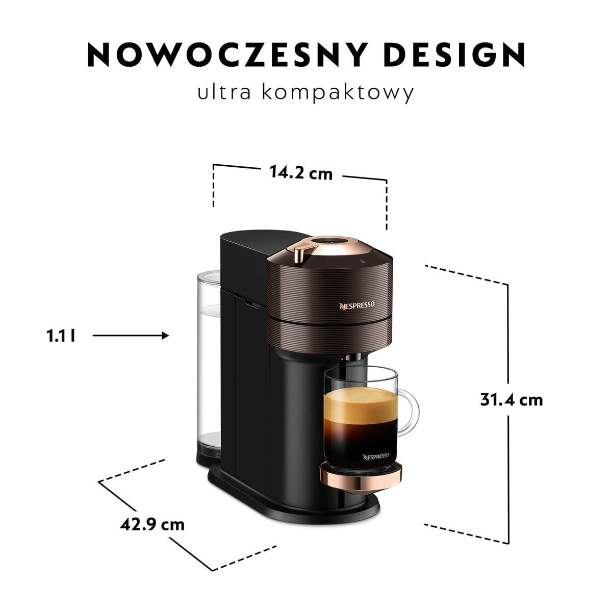 ネスプレッソ Nespresso Vertuo Next 新品未使用 Ekspres kapsułkowy NESPRESSO VERTUO NEXT AEROCCINO3 ENV120.WAE