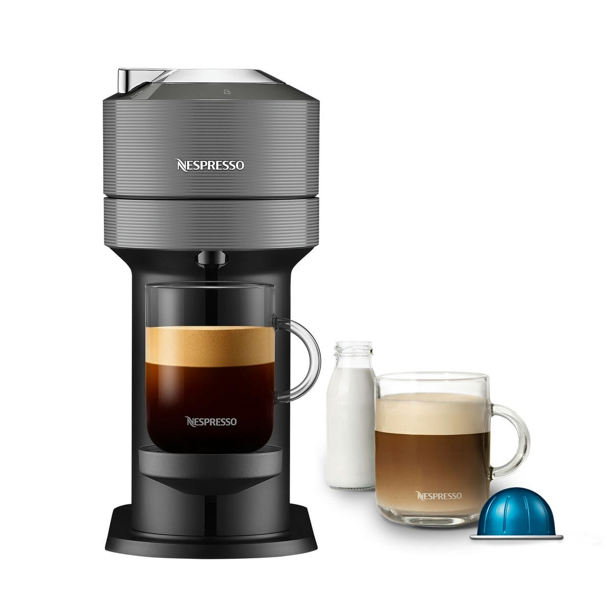 Ekspres na kapsułki De LONGHI-NESPRESSO Vertuo Next ENV120.GY Szary