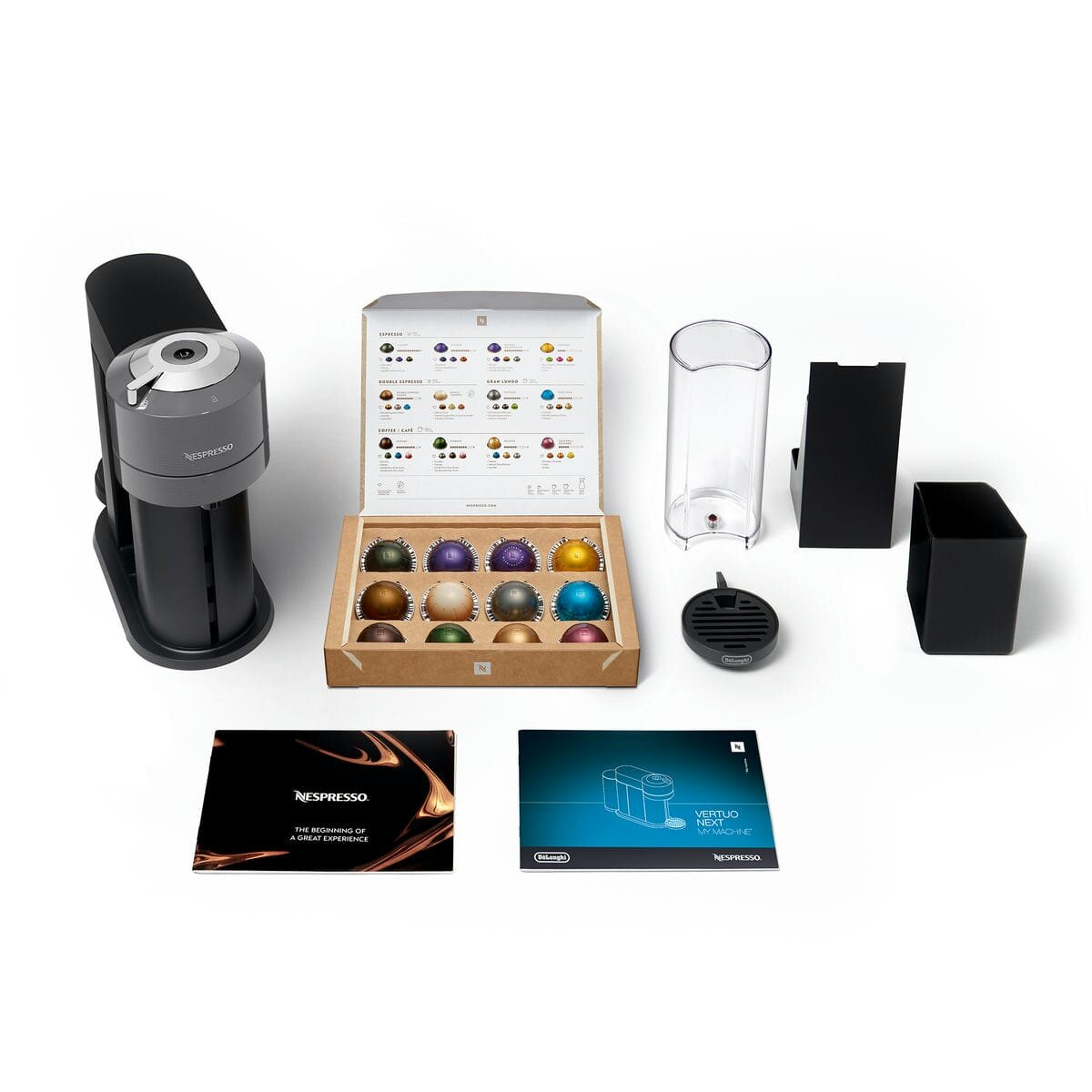 Ekspres na kapsułki De LONGHI-NESPRESSO Vertuo Next ENV120.GY Szary
