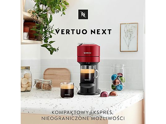 Ekspres na kapsułki KRUPS-NESPRESSO Vertuo Next XN9105 Czerwony