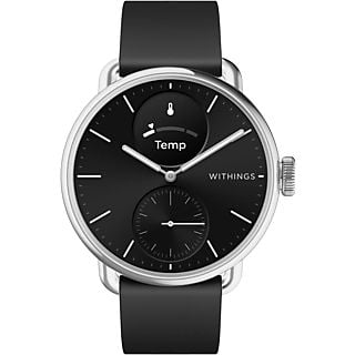 WITHINGS ScanWatch 2 - Hybrid Smartwatch (-, Fluorélastomère, Noir/Argent)