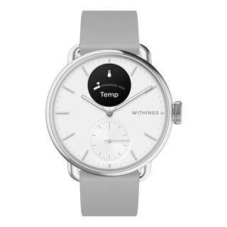 WITHINGS ScanWatch 2 - Hybrid Smartwatch (-, Fluoroelastomero, Bianco perla/Argento/Grigio)