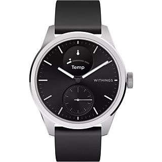 WITHINGS ScanWatch 2 - Hybrid Smartwatch (-, Fluorelastomer, Schwarz/Silber)