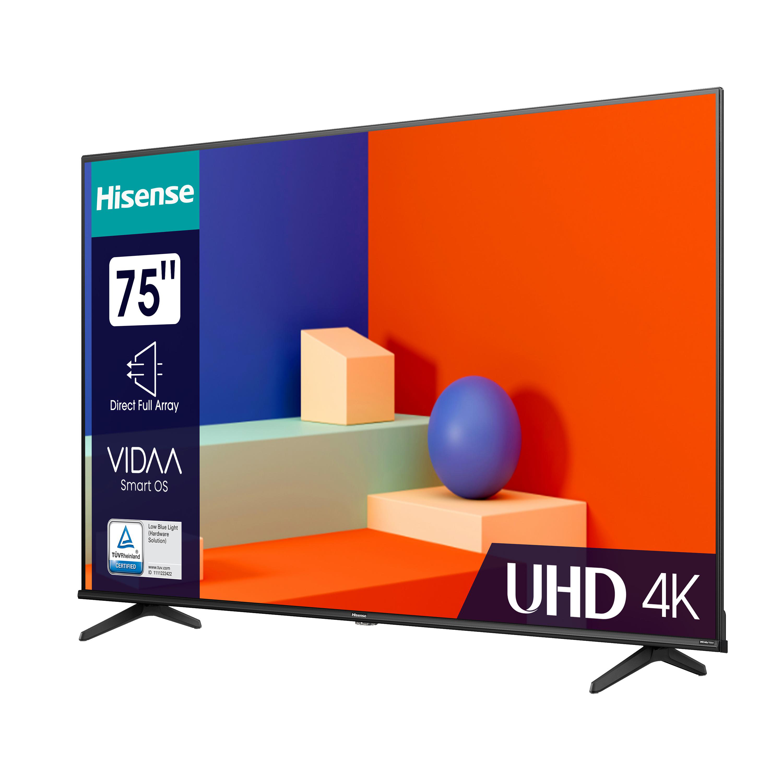 HISENSE 75A6K LED TV (Flat, 75 Zoll / 189 cm, UHD 4K, SMART TV, VIDAA)