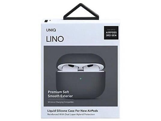 Silikonowe etui UNIQ Lino do Apple AirPods 3 Szary