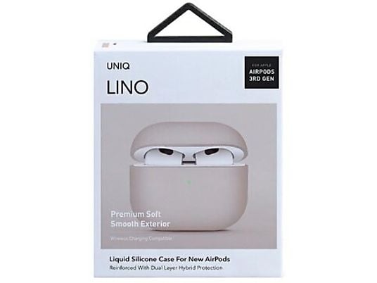 Silikonowe etui UNIQ Lino do Apple AirPods 3 Różowy