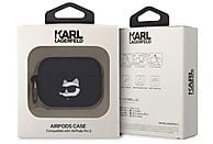 Silikonowe etui KARL LAGERFELD do Apple AirPods Pro 2 Czarny KLAP2RUNCHK