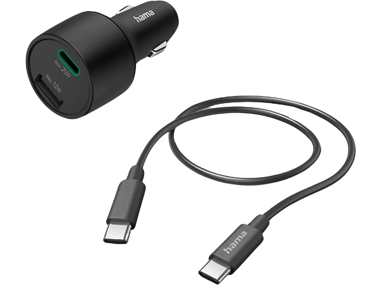 Hama Autolader Usb-c / Usb-a Met Oplaadkabel Pd 32 W Zwart (00201693)