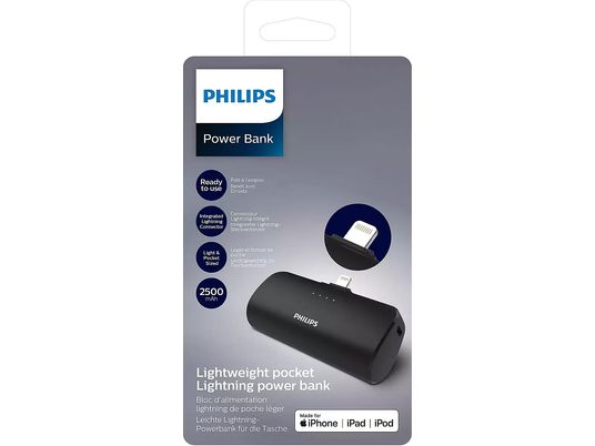 PHILIPS DLP2510V/04 - Powerbank (Schwarz)