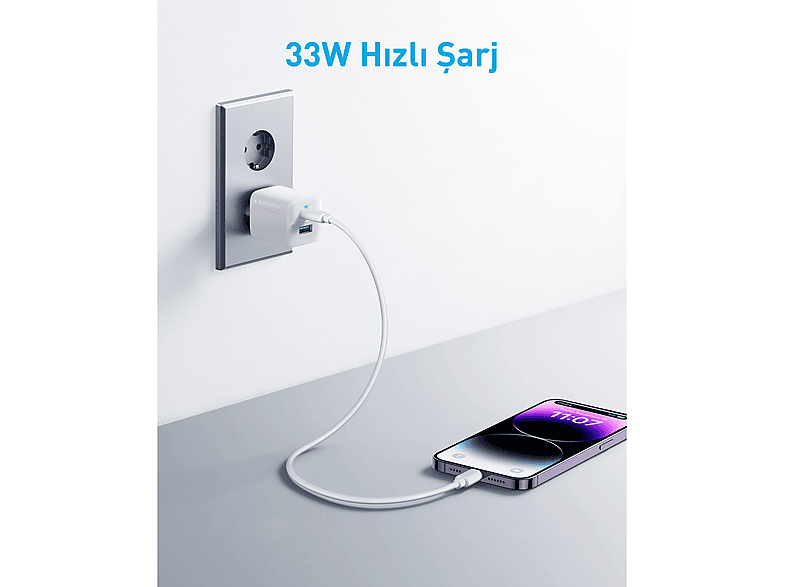 ANKER 323 33W USB-C + USB-A Şarj Cihazı A2331 Beyaz_3