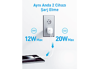 ANKER 323 33W USB-C + USB-A Şarj Cihazı A2331 Beyaz_4