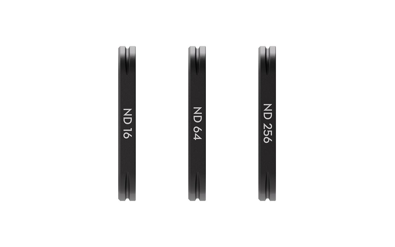 Ein schwarzer DJI-Objektivfilterring. Das DJI-Logo befindet sich in der Mitte.