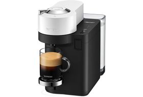 REACONDICIONADO B: Cafetera de cápsulas  Nespresso® Krups Vertuo Pop  XN920110, 1500 W, 0.56 L, Tecnología Centrifusion, Wi-Fi, Coconut White