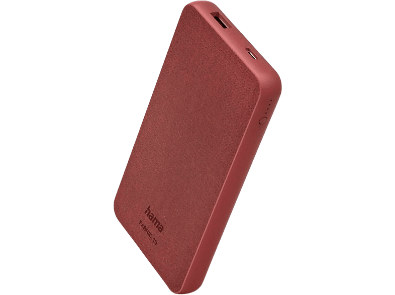 Hama Powerbank Fabric 10 10000 Mah Rood (00201657)