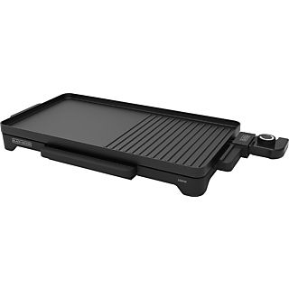 Plancha de asar - Black+Decker BXGD2200E, Parrilla grill, Eléctrica, 2200W, Asas ergonómicas, Negro