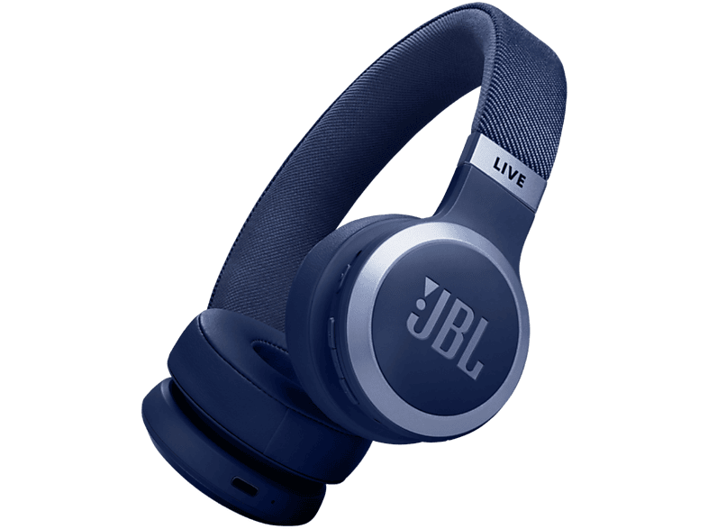 Auriculares inalámbricos - JBL Live 670 NC, Cancelación ruido adaptativa, Autonomía hasta 65 h, Azul