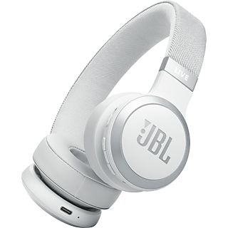 Auriculares inalámbricos - JBL Live 670 NC, Cancelación ruido adaptativa, Autonomía hasta 65 h, Blanco