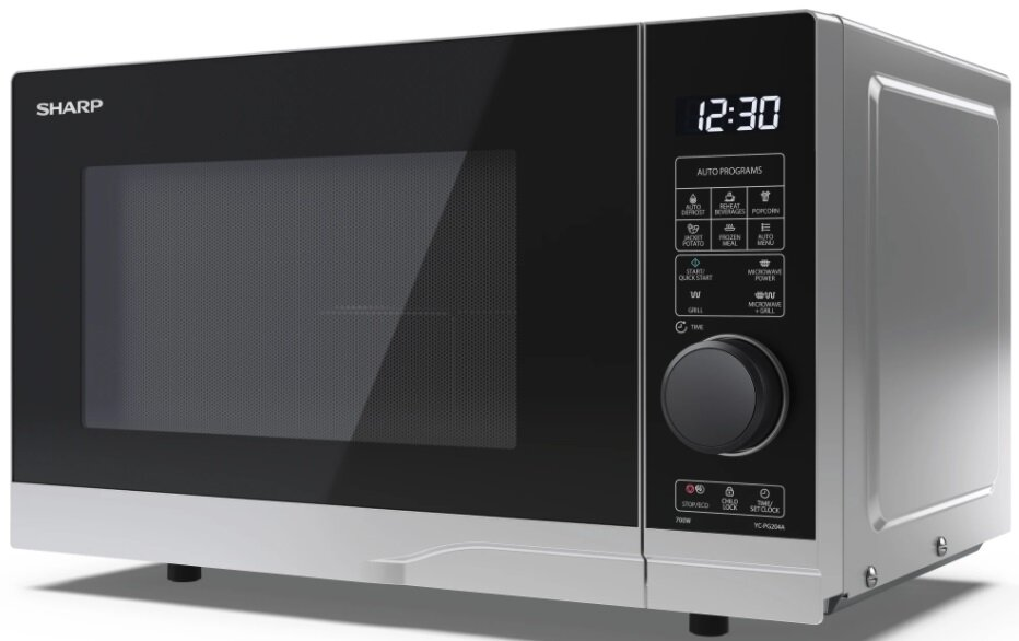 Kuchenka mikrofalowa SHARP YC-PG204AE-S 20l