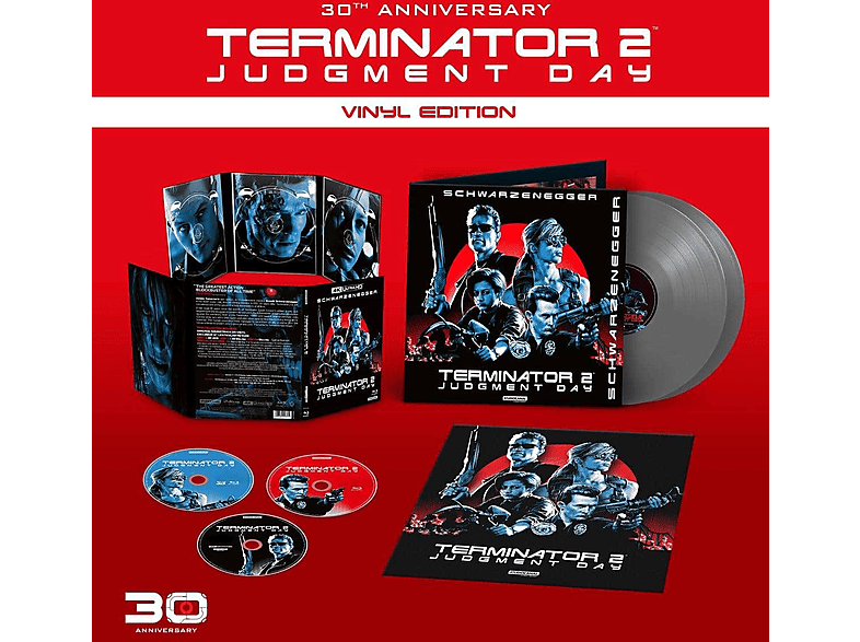 Terminator 2 – Limited 30th Anniversary Vinyl Edition (4K Ultra-HD + Blu-ray 3D + Blu-ray) (+ 2 Vinyl) 4K Ultra HD Blu-ray + 3D Blu-ray + Blu-ray (FSK: 16)