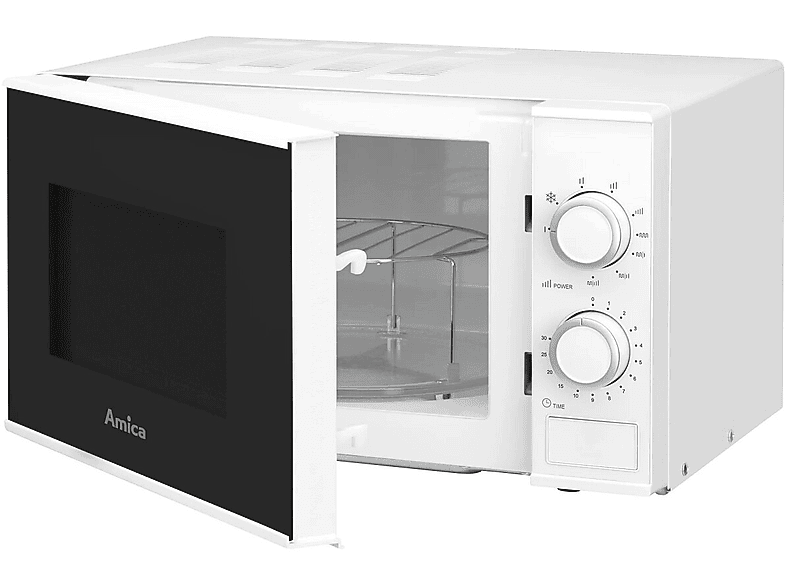 Kuchenka mikrofalowa AMICA AMGF20M2GW 800W średnica 24.5 cm pojemność 20L MultiWave System Biały – zdjęcie 3