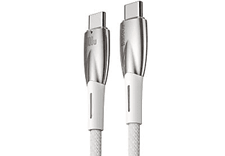 BASEUS Glimmer 100W Type-C to Type-C Şarj Kablosu 1m Beyaz_1