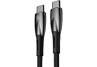 BASEUS Glimmer 100W Type-C to Type-C Şarj Kablosu 1m Siyah_1