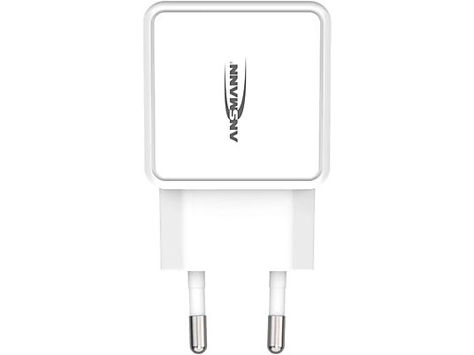 ANSMANN Home Charger HC218PD - Caricatore USB da parete (Bianco)