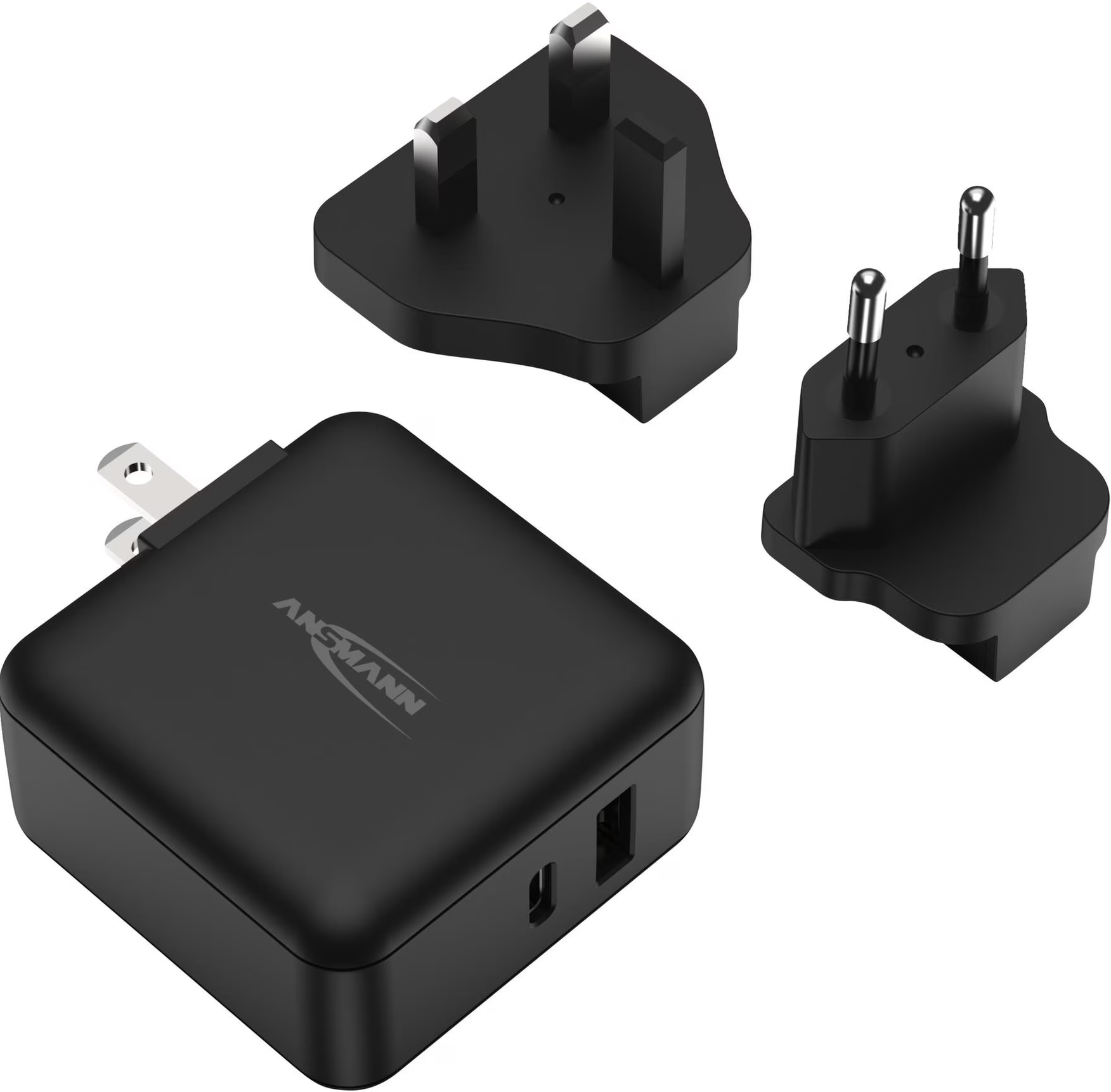 ANSMANN Travel Charger TC230PD - USB-Wandladegerät (Schwarz)