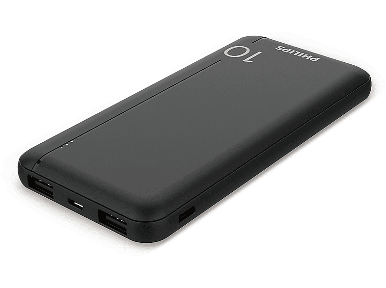 PHILIPS DLP1812PB 10.000 mAh 2xUSB-A  2.1A USB-C Çıkış PD Taşınabilir Şarj Cihazı Siyah_1