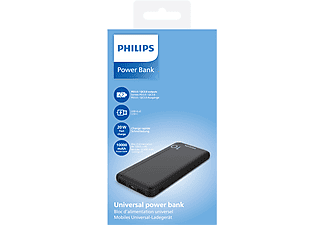 PHILIPS DLP1812PB 10.000 mAh 2xUSB-A  2.1A USB-C Çıkış PD Taşınabilir Şarj Cihazı Siyah_2