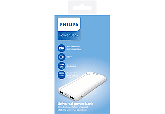 PHILIPS DLP1812PW 10.000 mAh 2xUSB-A  2.1A USB-C Çıkış PD Taşınabilir Şarj Cihazı Beyaz_1