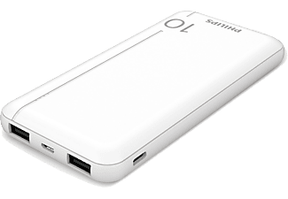 PHILIPS DLP1812PW 10.000 mAh 2xUSB-A  2.1A USB-C Çıkış PD Taşınabilir Şarj Cihazı Beyaz_0