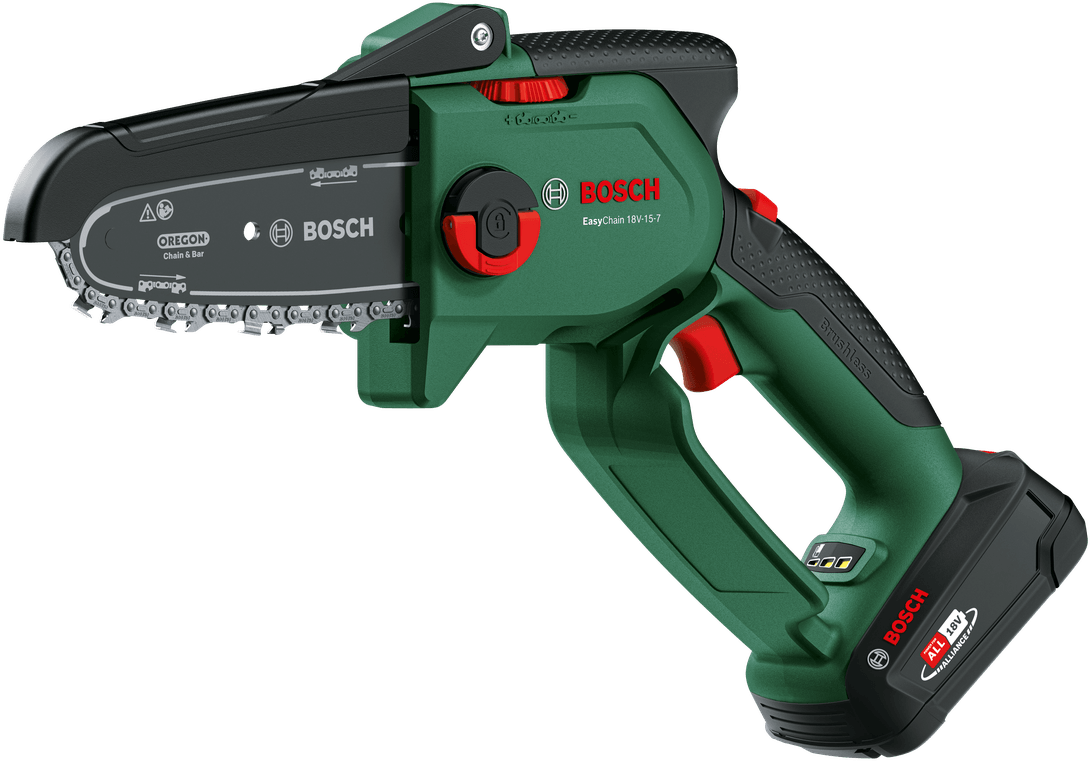 BOSCH Easy Chain 18V-15-7 Akkumulátoros fűrész, 18V, akkuval és töltővel (1x2,5Ah) (06008B8900)